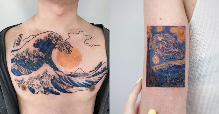 Famous Art as Tattoos