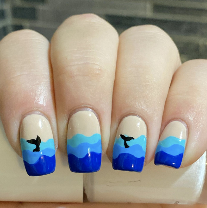 Ocean Nails - whale tails