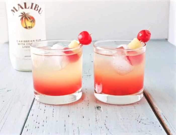 Tropical Cocktails - Malibu Sunset Cocktails