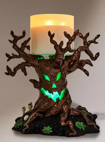 Bath and Body Works Halloween 2022 - glowing tree candle holder
