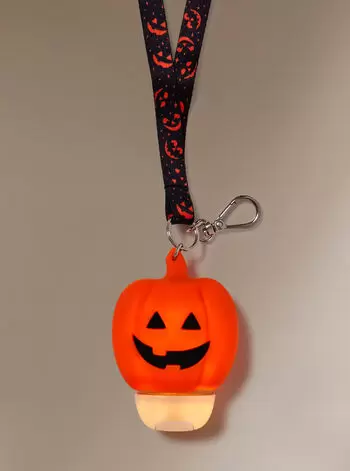 Bath and Body Works Halloween 2022 - glowing pumpkin hand sanitizer holder