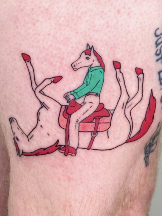 Graphic Horse tattoo men at theYoucom