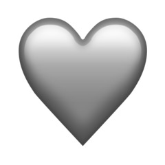 New Emojis 2022-2023 - grey heart