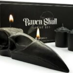 Halloween Candles - Raven Skull Candle Set