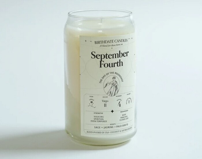 Virgo Gift Guide - The Birthdate Candle