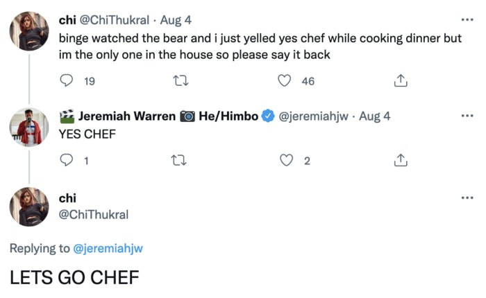 Yes Chef The Bear Memes Tweets - kitchen