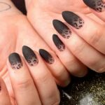 Black Nails - Matte Black Ombre Cheetah Print Nails