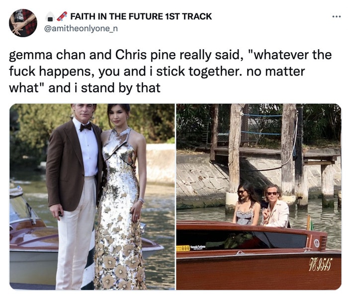 Chris Pine Don't Worry Darling Premiere Memes Tweets - chris pine gemma chan