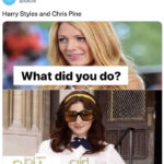 Chris Pine Don't Worry Darling Premiere Memes Tweets - spit gossip girl