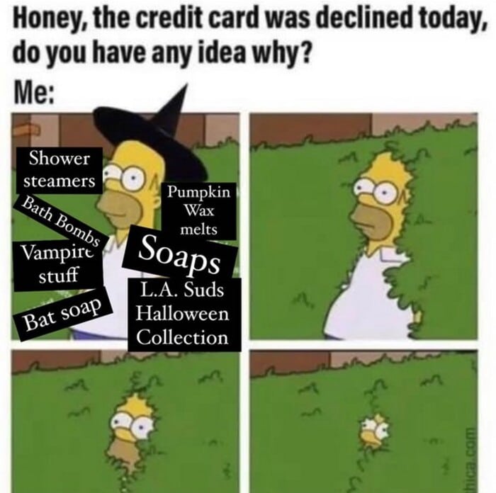 Halloween Memes - declined credit card