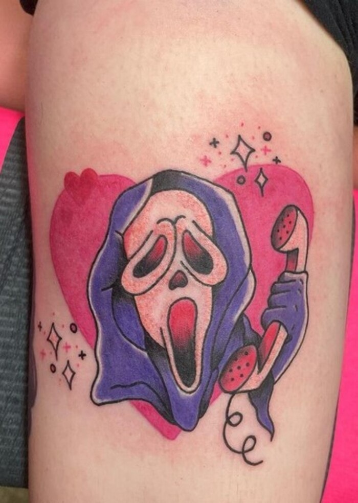 Halloween Tattoos - Ghost Face Tattoo