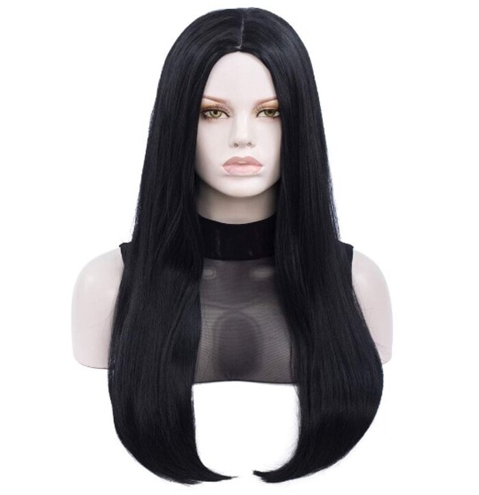 Morticia Addams Costume - Long Black Wig