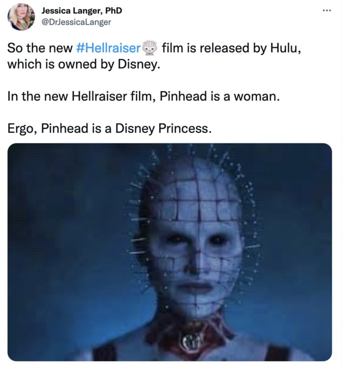Hellraiser Memes Tweets - Disney princess