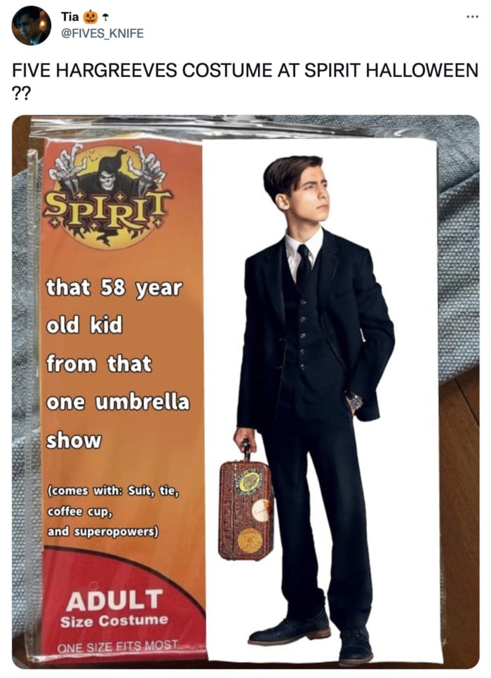 Spirit Halloween Costume Memes - Umbrella Academy