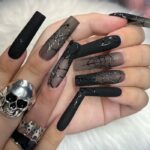 Coffin Nails - Spider Web Press On Nails
