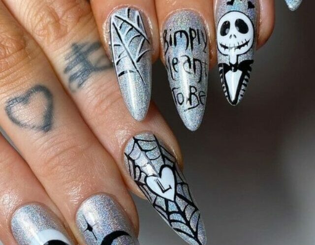 Nightmare Before Christmas Nail Designs - Simply Meant To Be Nails