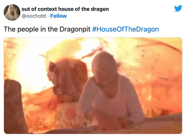 House of the Dragon Episode 9 Memes Tweets - people in dragon pit