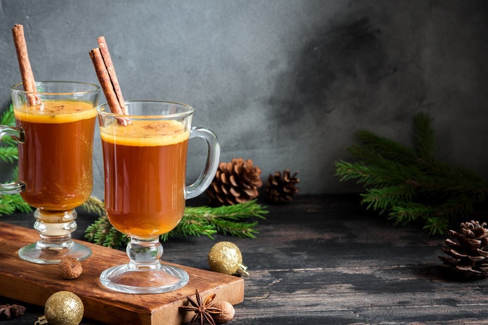 Hot Buttered Rum - on table
