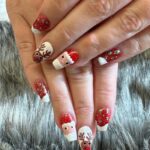 Christmas Nail Ideas - Santa and Rudolph