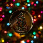 Christmas Puns Jokes - Christmas Tree Reflection on a Christmas Ball
