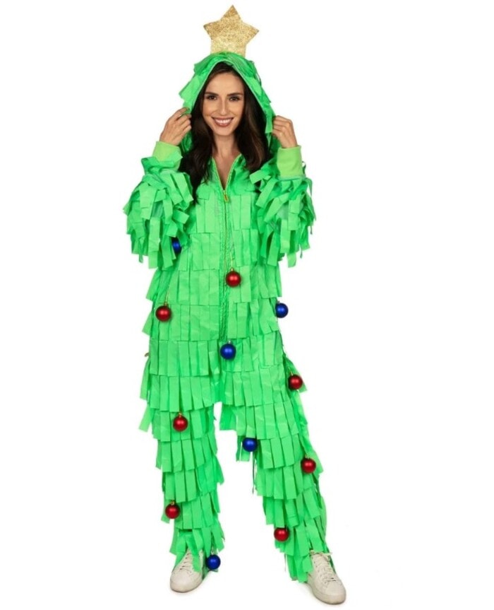 Funny Christmas Pajamas - Women's Tree Time Jumpsuit
