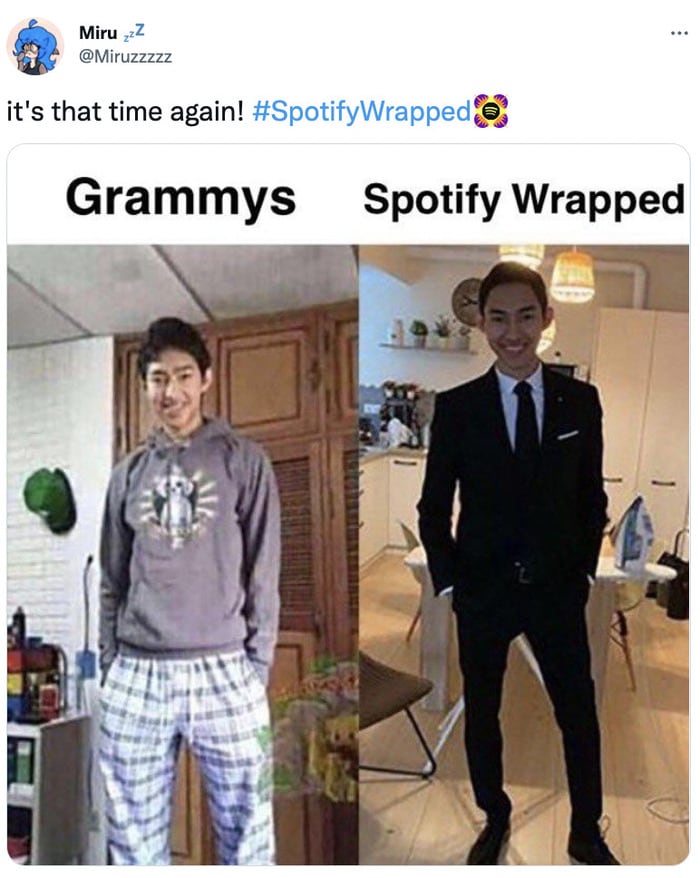 Spotify Wrapped Memes Tweets - grammys vs spotify