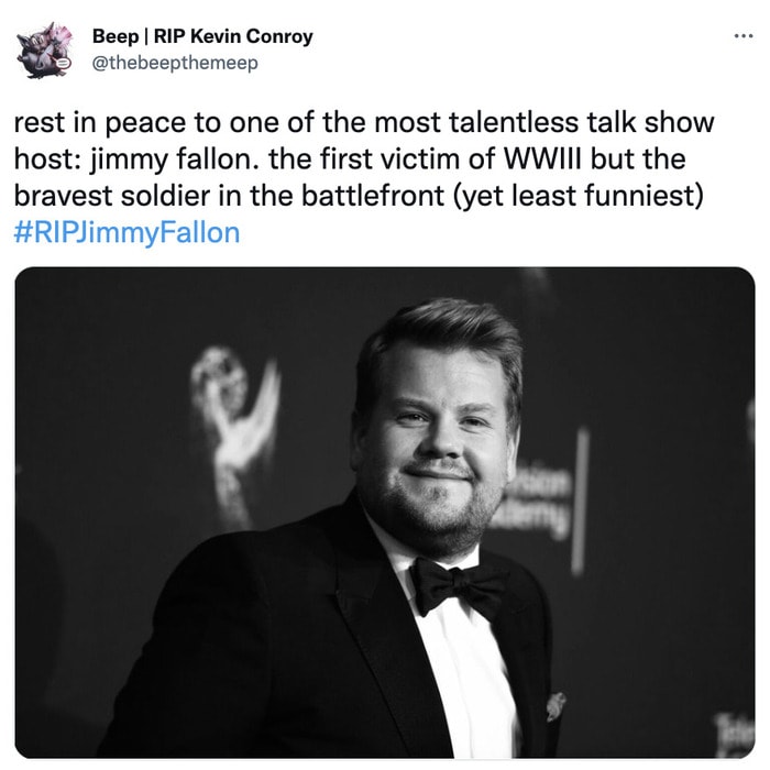 World War 3 Memes Tweets - rip jimmy fallon james corden