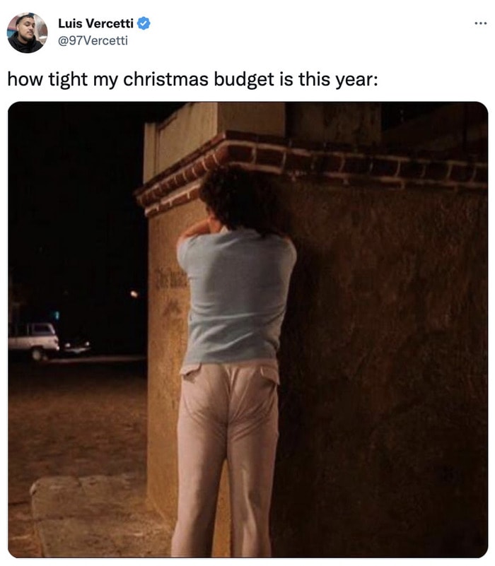 Christmas Memes Tweets - tight budget