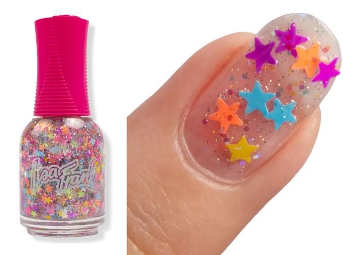 New Year's Nail Colors - Orly x Lisa Frank Confetti Topper in Your Lucky Stars