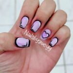 Pop Art Nails - Purple Heart Nails