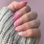 Heart Nail Designs - Ombre Pink Heart Tips
