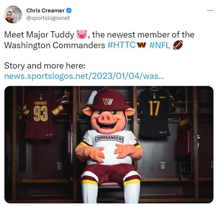 NFL Football Mascots Ranked - Washington Commanders - Major Tuddy