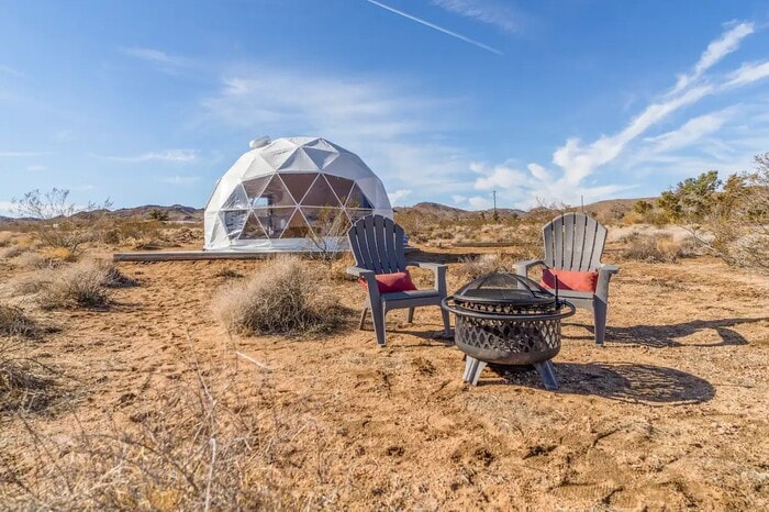 Romantic Airbnbs - Unplug Dome in Landers, California
