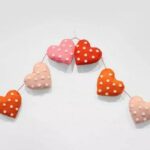 Target Valentine's Day 2023 - 72" Felt Polka-Dotted Heart Garland