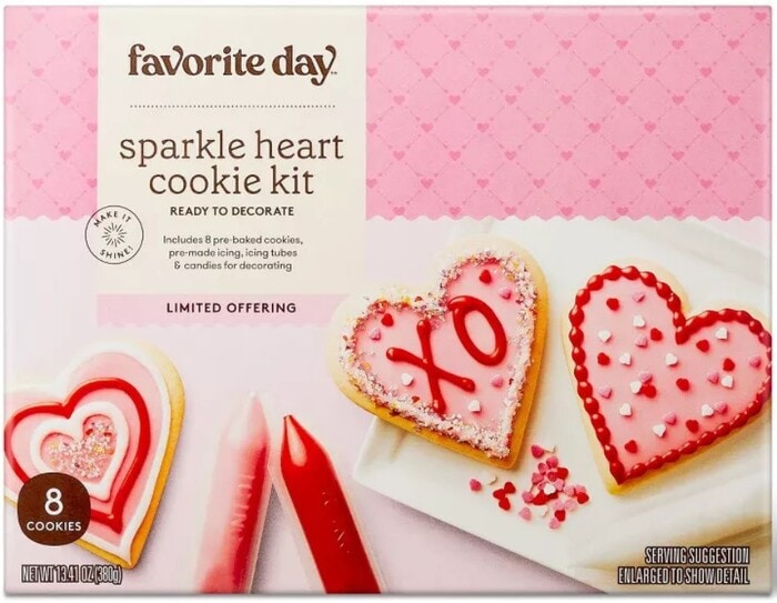 Target Valentine's Day 2023 - Sparkle Heart Cookie Kit
