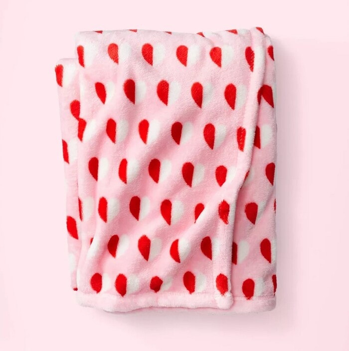 Target Valentine's Day 2023 - Pink Folded Heart Throw Blanket