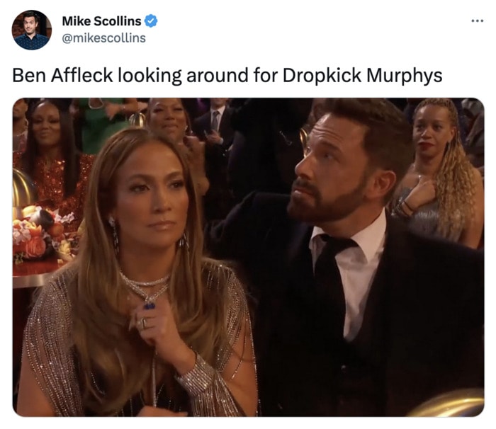 Ben Affleck Grammy Memes Tweets - dropkick murphys