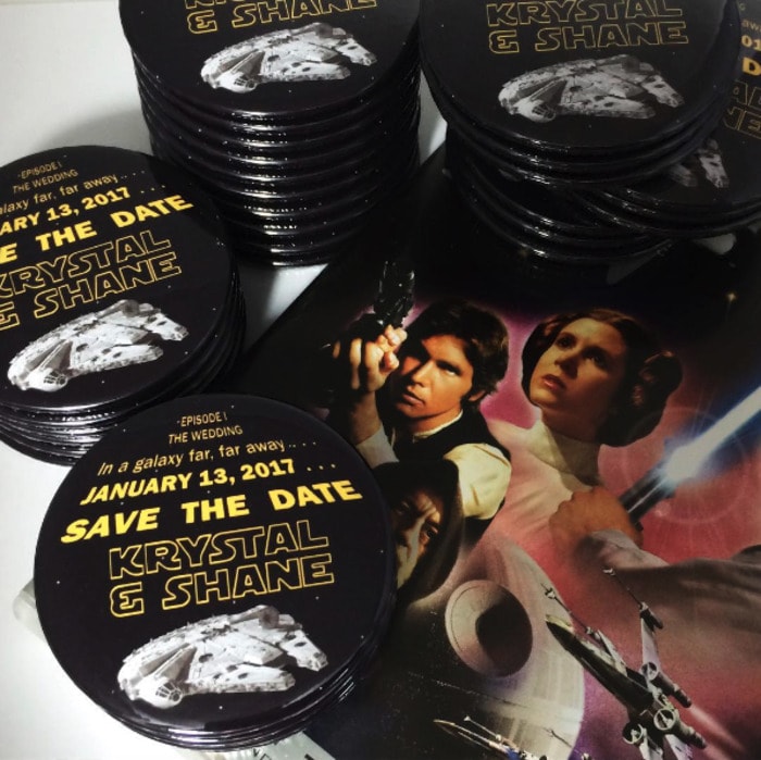 Star Wars Wedding Ideas - save the date magnets