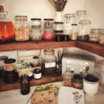 Apothecary aesthetic - cabinets with jars