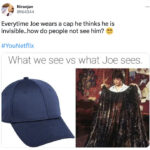 You Season 4 Memes Tweets - hat vs invisibility cloak