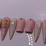 Aries Nails - light pink butterfly press ons