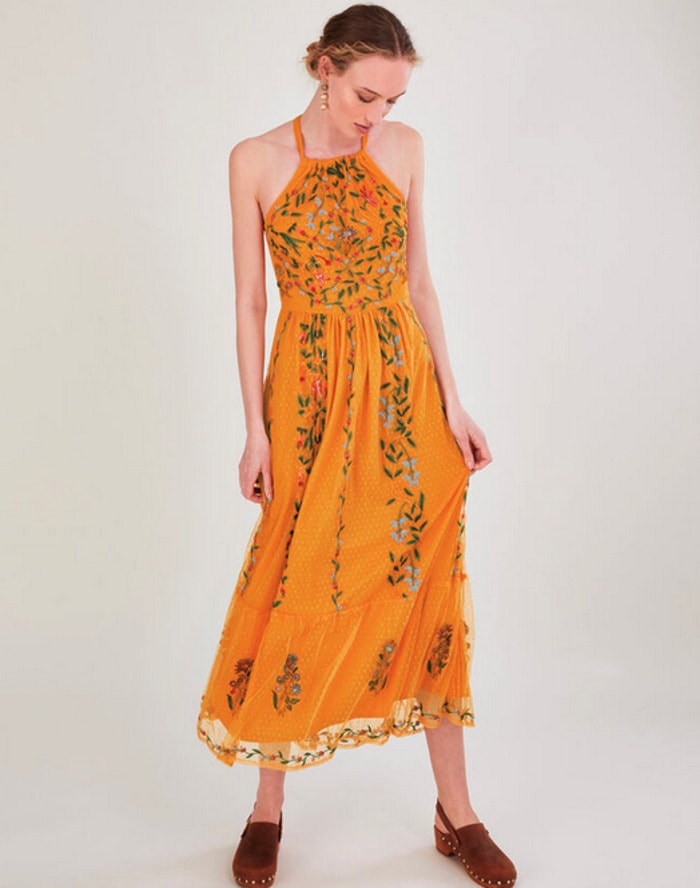 Taylor Swift Eras Tour Outfits - orange embroidered dress