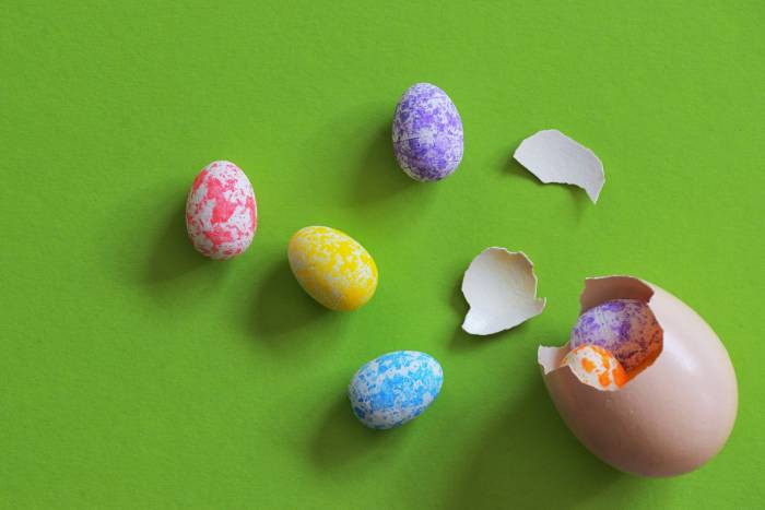 Easter Jokes - colorful easter eggs