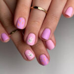 Easter Nail Design Ideas - Pink Nails and Small Carrots