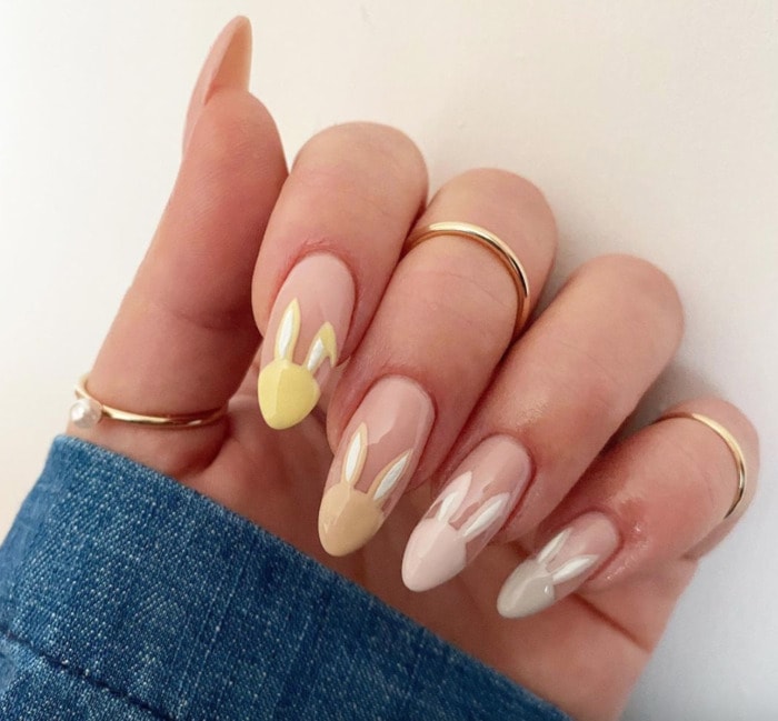 Easter Nail Design Ideas - Bunny French Tips