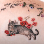 Flower tattoos- Cats & Poppies Tattoo