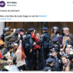 Lady Gaga Harley Quinn Set Photos Joker 2 First Look - crowd scene on steps