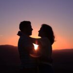 Love bombing- couple at sunset