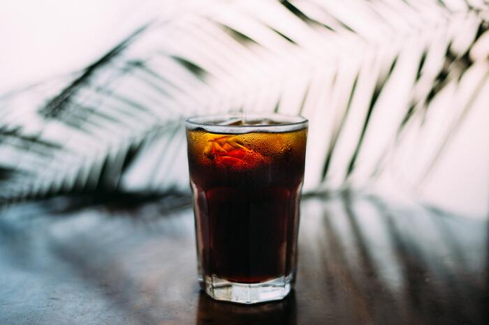 Rum mixers- coke and rum cocktail