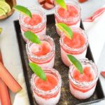 Spring Cocktails - Mason Jar Strawberry Rhubarb Margaritas
